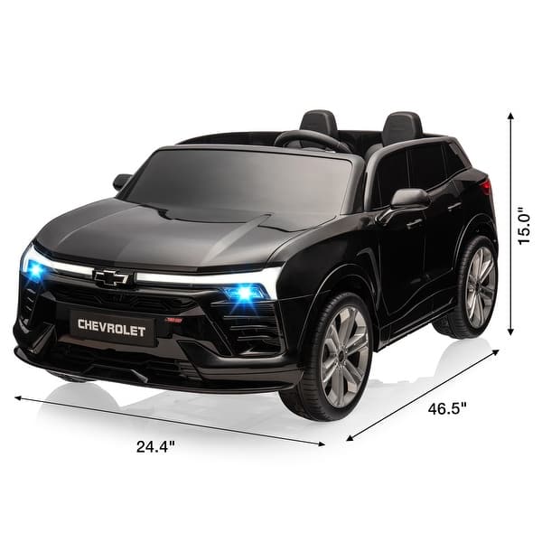 dimension image slide 4 of 6, 24V Kids Ride on Car 2 Seater, Licensed Chevrolet Blazer Battery Powered Electric Vehicles Car