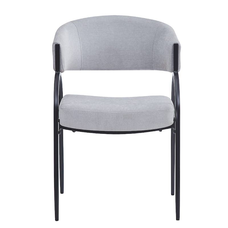 Naci Modern Fabric Dining Chairs With Curved Backrest by Christopher Knight Home