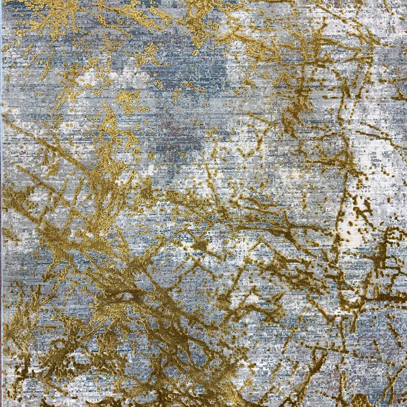 HERAT ORIENTAL Turkish Modern Erased Design Wool & Silk Rug - 2'7" x 4'11"