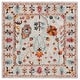 preview thumbnail 12 of 12, SAFAVIEH Handmade Blossom Thereze French Country Wool Rug 6' Square - Grey/Red - Square