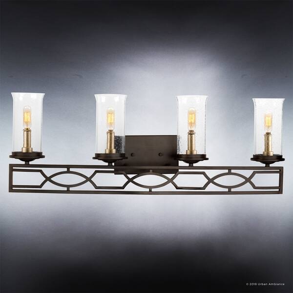 Shop Luxury Mediterranean Bathroom Vanity Light 11 5 H X 33 5 W With Art Deco Style Olde Bronze Finish By Urban Ambiance Overstock 28670722