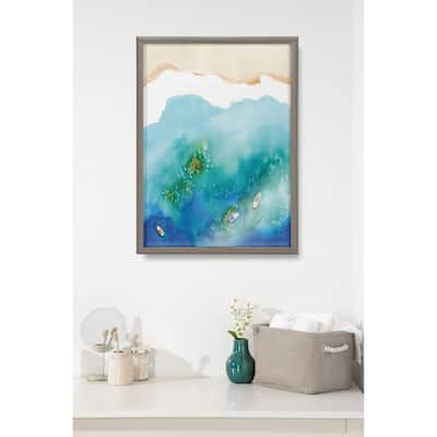 Kate and Laurel Blake Voyage Framed Printed Glass by Janet Meinke-Lau