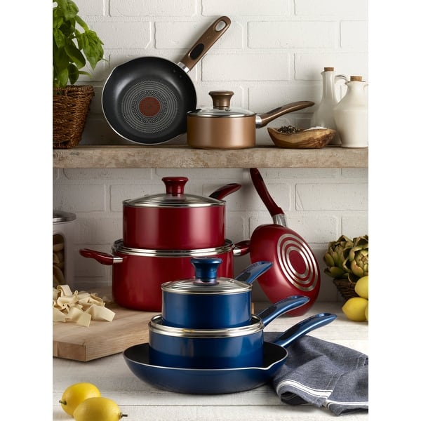 T-fal Stainless Steel Cookware Set 11 Piece Induction, Pots and