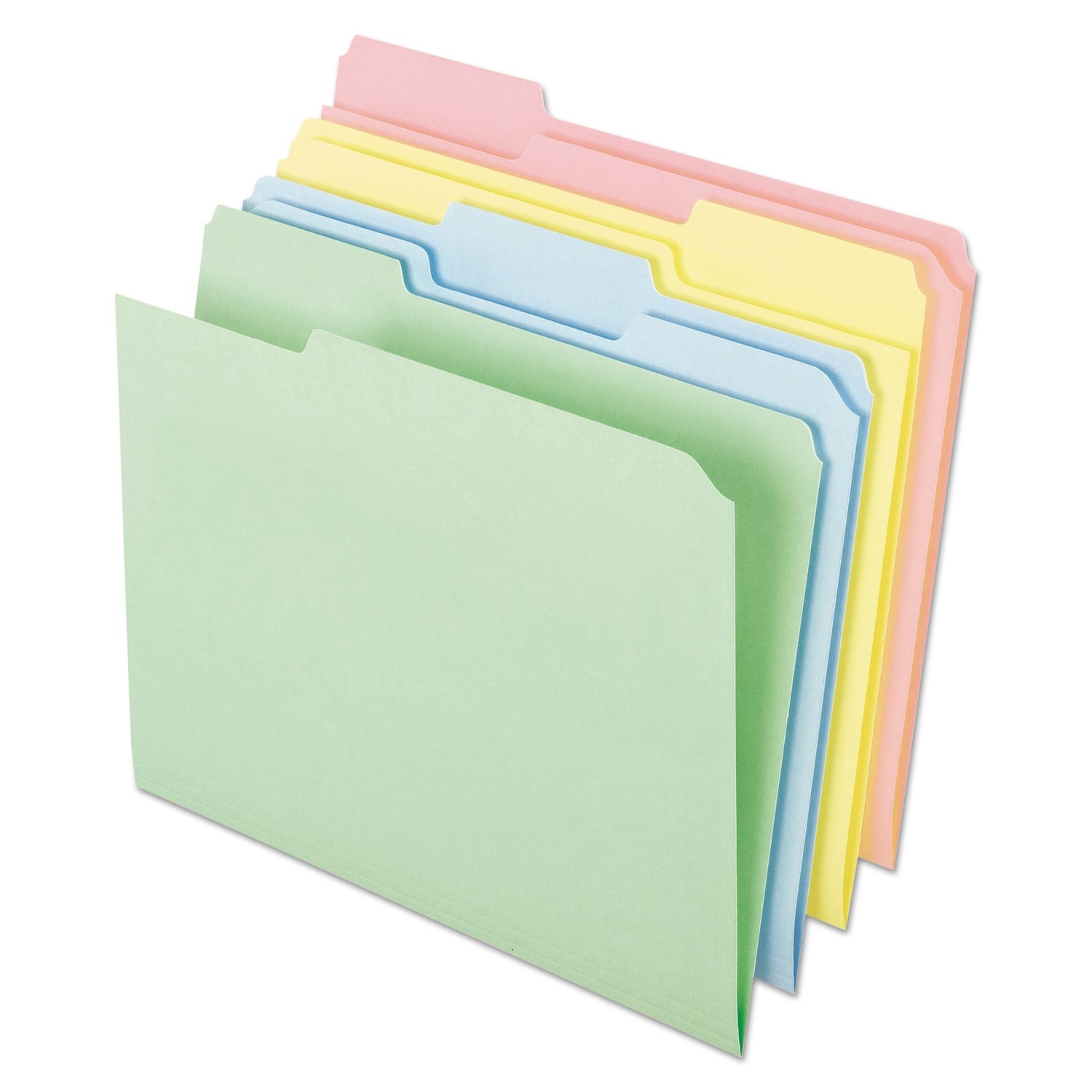 Pastel Colored File Folders, 1/3-Cut Tabs: Assorted, Assorted Colors