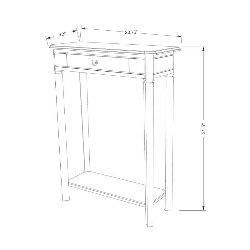 Marnie 1-drawer Solid Wood Console Accent Table with Shelf by East at Main