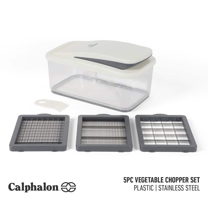 Calphalon Aero 8 in 1 & 5 in 1 Vegatebale Chopper and Dicer, Food Chopper with Container - 5 in 1