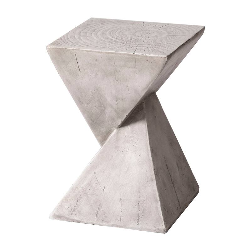 13-Inch Square Side Table in Fiberstone Modern Accent Side Table for Indoor and Outdoor Glint Series