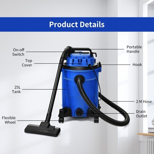 Shop-Vac 5 Gallon 2.0 Peak HP WetDry Vacuum, Portable Heavy-Duty Shop Vacuum 3 in 1 Function with Attachments for House, Garage, Car & Workshop