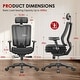 preview thumbnail 2 of 7, CabeVibe High Back Mesh Computer Office Chair Desk Chair with Swivel Rolling