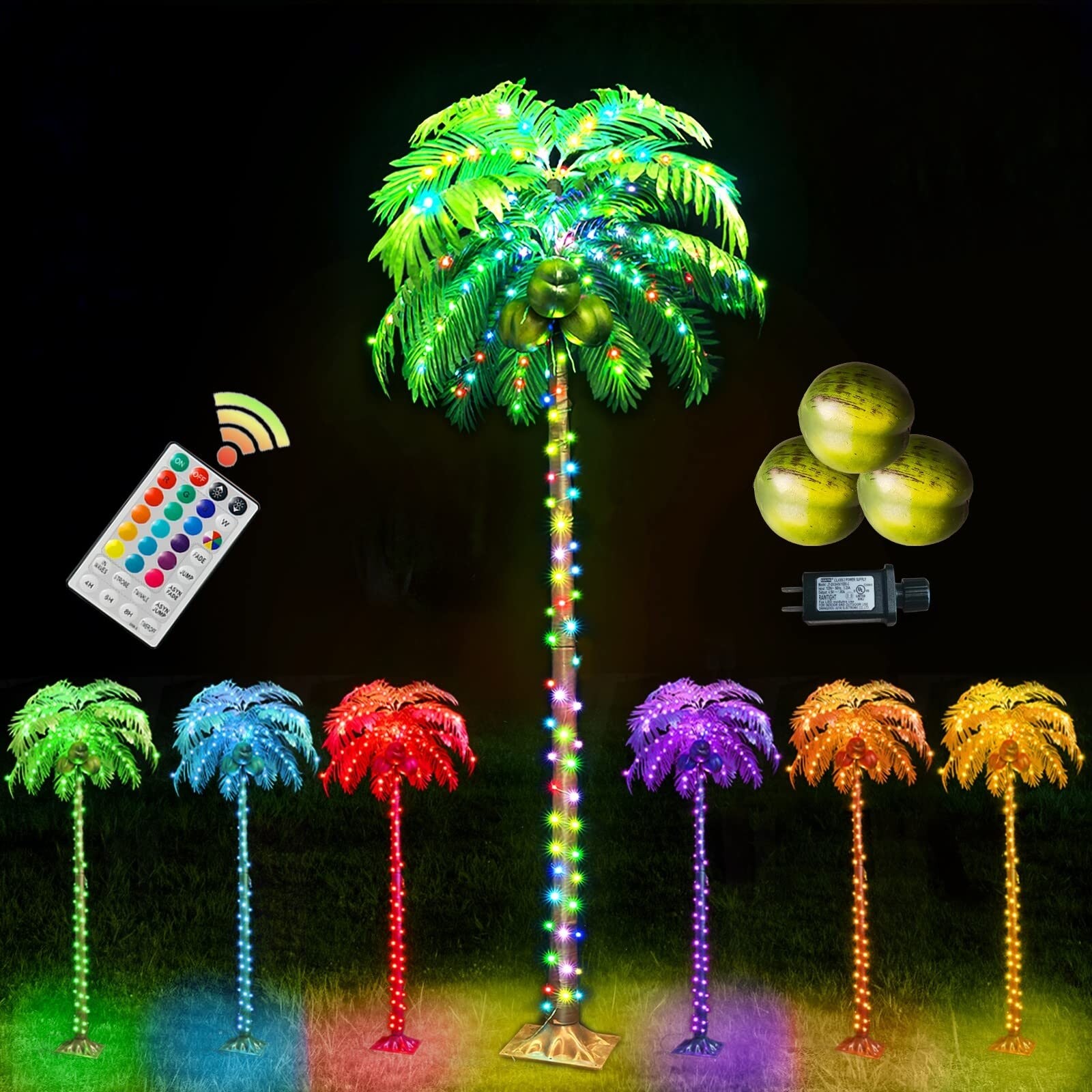 5FT 189 LEDs Lighted Palm Trees, Artificial Palm Tree Lights with