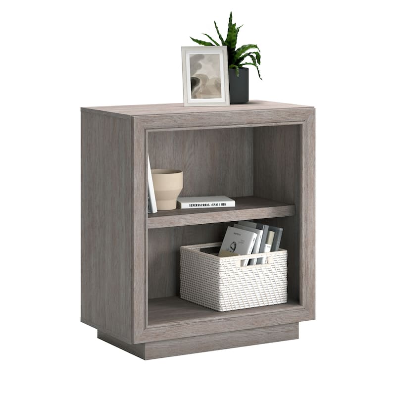Wood Bookcase with Adjustable Shelf, Medium Gray - 29.29" W x 16.14" D x 33.07" H