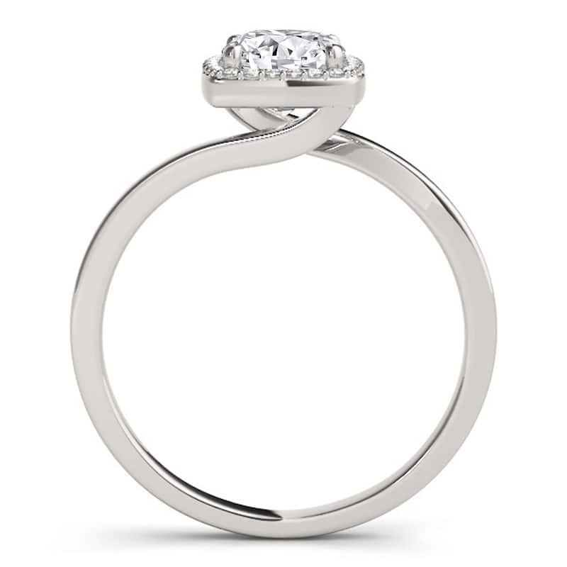 Auriya 14k White Gold Lab Grown Cushion Diamond Halo Engagement Ring 0.50 to 5.00 ct. tw. (F-G VS)