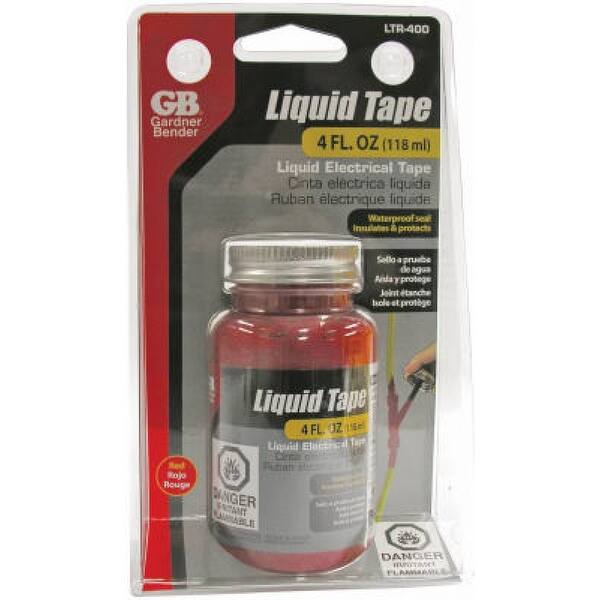 Gardner Bender LTR400 Liquid Electrical Tape, 4 Oz, Red Bed Bath