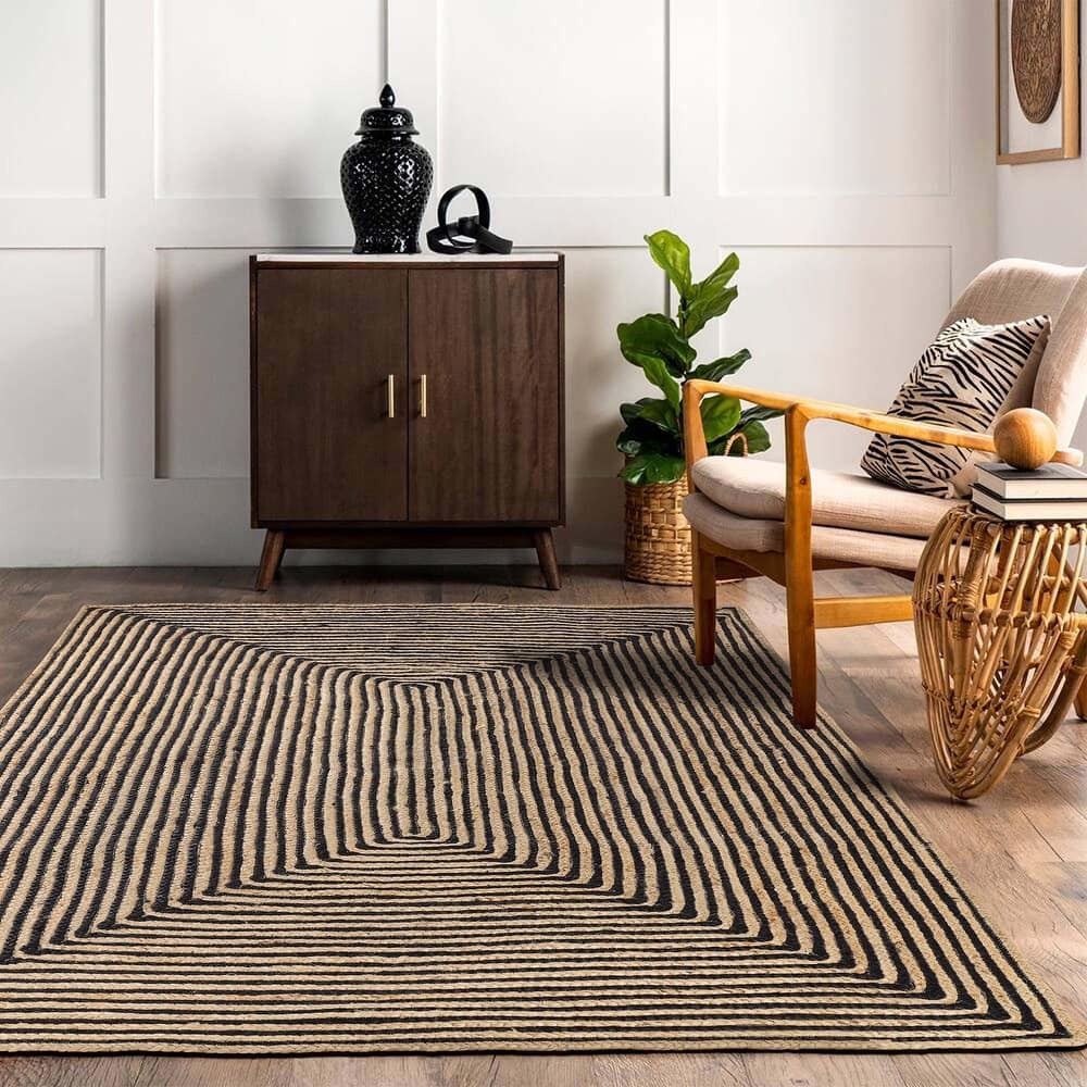 Superior Braided Jute Reversible Indoor/Outdoor Area Rug