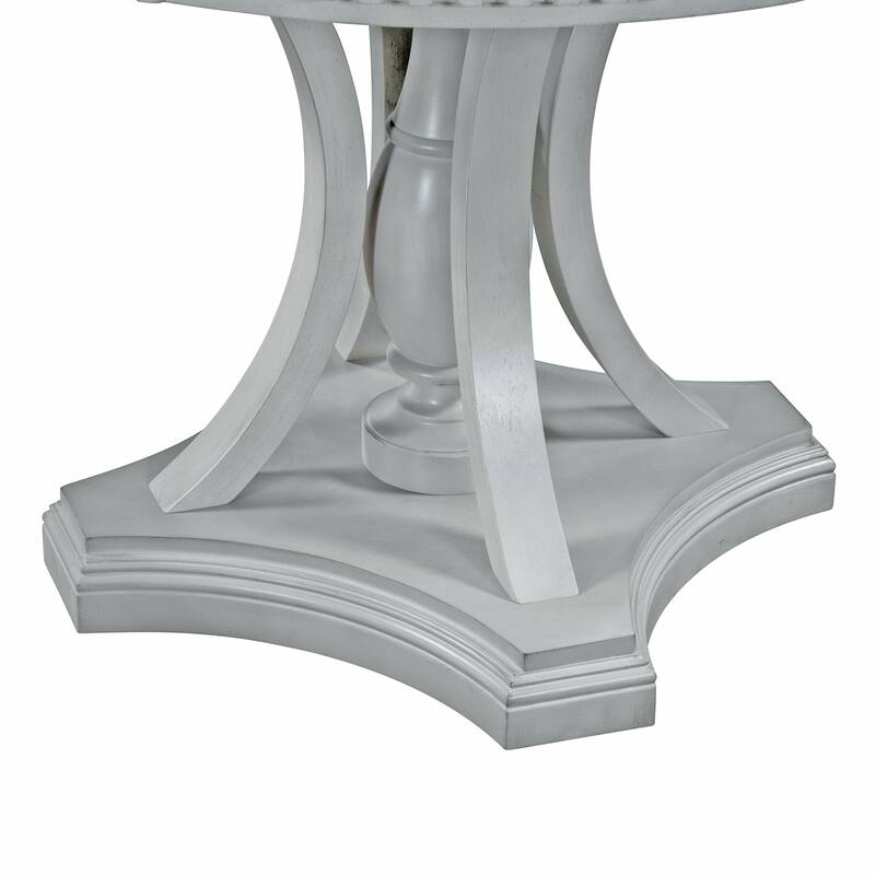 5-piece Dining Set Extendable Round Table and 4 Chairs