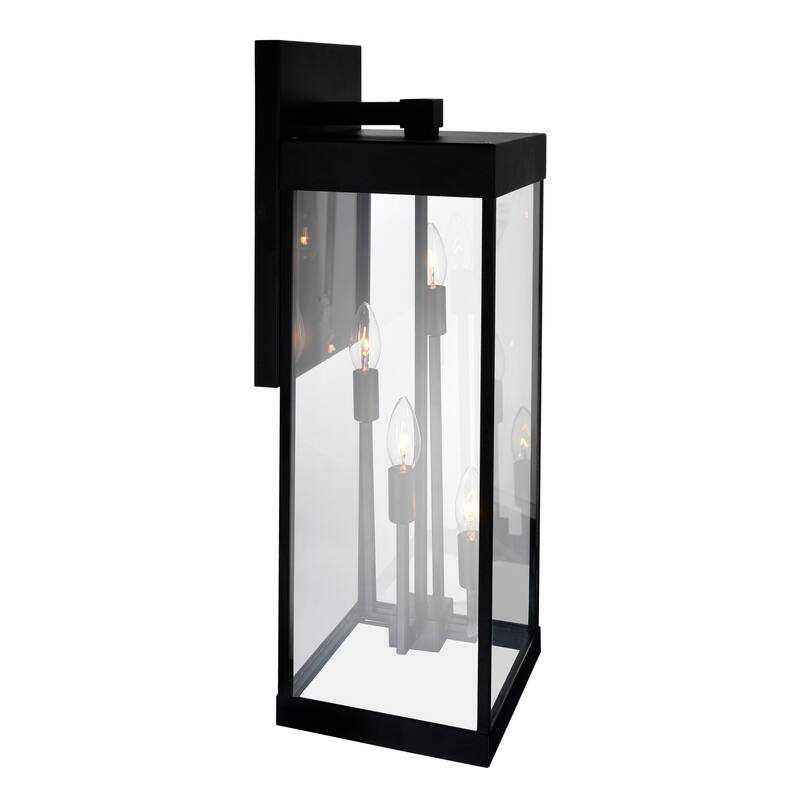 Windsor 4 Light Black Outdoor Wall Light