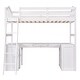 preview thumbnail 3 of 16, Modern Style Loft Bed with Built-in Drawers, Cabinet and Desk, Space-saving, Twin Size, White