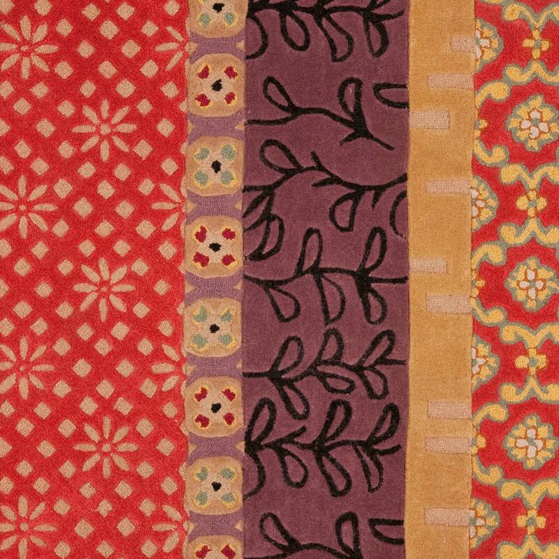 SAFAVIEH Handmade Rodeo Drive Gunjan Mid-Century Modern Abstract Wool Rug