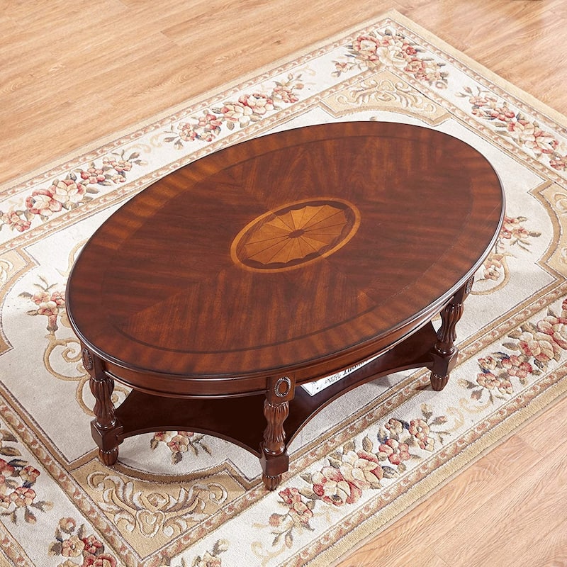 Solid Wood Coffee Table Console Table with Storage Drawer
