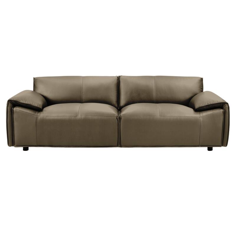 Tanner Top Grain Leather Loveseat, Sofa, or Living Room Set with Padded Arms