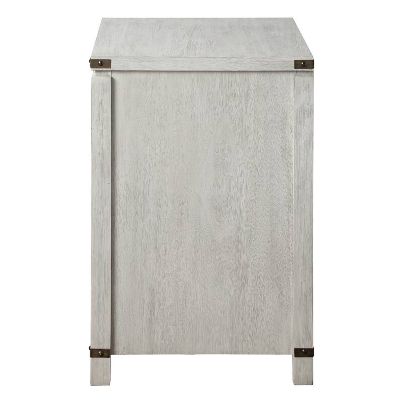 OS Home & Office Furniture Two Drawer File Cabinet in Champagne Oak Wood Veneer