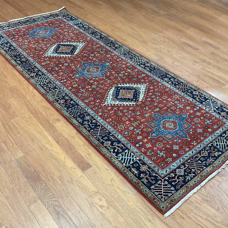 HERAT ORIENTAL Handmade 4' x 9'10 Karaja Wool Runner - 4' x 9'10"