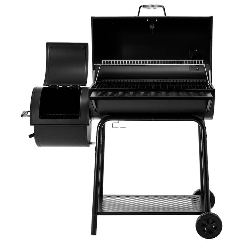 Royal Gourmet Charcoal Grill with Barrel Offset Smoker