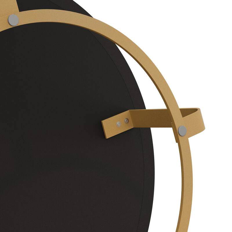 Modern round coffee table with metal legs