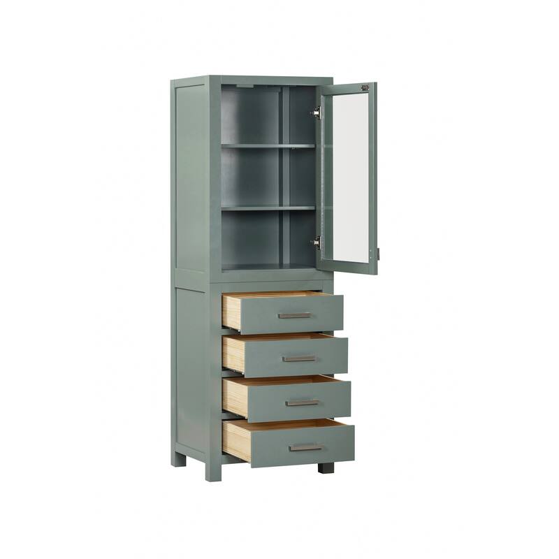 Avanity Modero 24 in. Freestanding Linen Tower with Leveling Feet - 24"W x 19.9"D x 71.3"H