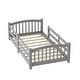 preview thumbnail 45 of 74, Montessori Solid Pine Floor Bed with Full-Length Safety Fence & Slatted Base by Harper&Bright Designs