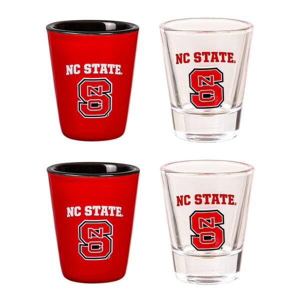 4-Piece Ceramic and Glass 2 oz. Shot Glass Set, North Carolina State  University - Bed Bath & Beyond - 40986587