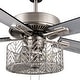preview thumbnail 9 of 12, Layla River of Goods Satin Nickel 52 in. Ceiling Fan With 2 LED Lights - 52" x 52" x 13.75"/18.75"