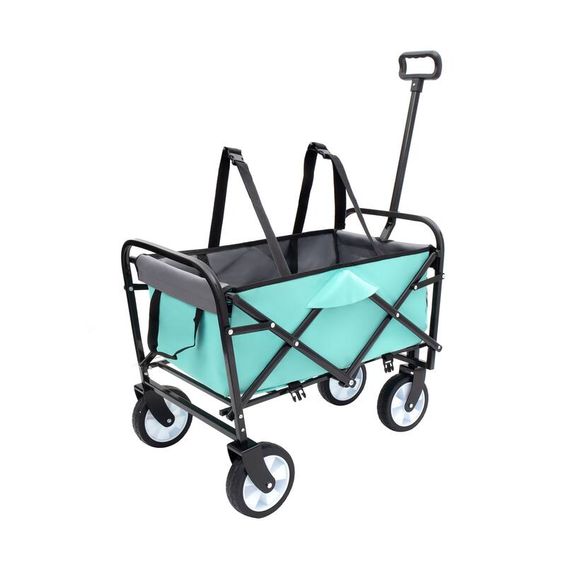 Foldable Wagon with Straps, Beach & Utility Cart, 225lb Capacity