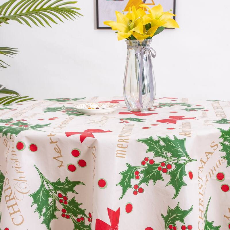 Ray Star Happy Christmas tablecloth Festival