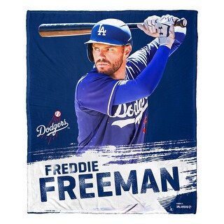 MLB Player Los Angeles Dodgers Freddie Freeman Silk Touch Throw Blanket