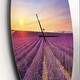 preview thumbnail 3 of 8, Designart 'Lavender Field in Provence France' Oversized Traditional Wall CLock