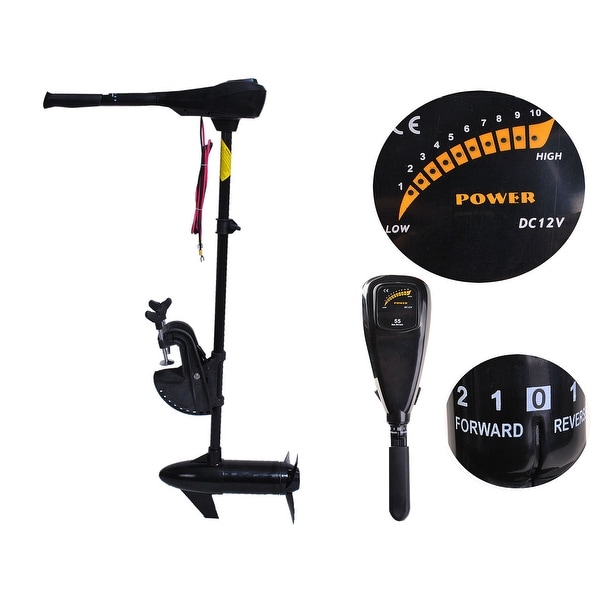 Costway New 55lbs Freshwater Transom Mounted Trolling Motor 36" Shaft. Opens flyout.