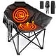 preview thumbnail 9 of 13, Oversized Heated Camping Chair with 20,000mAh Power Bank, 10S Quick Heated Chair, 3 Levels Adjustable Heated Camp Chairs Black