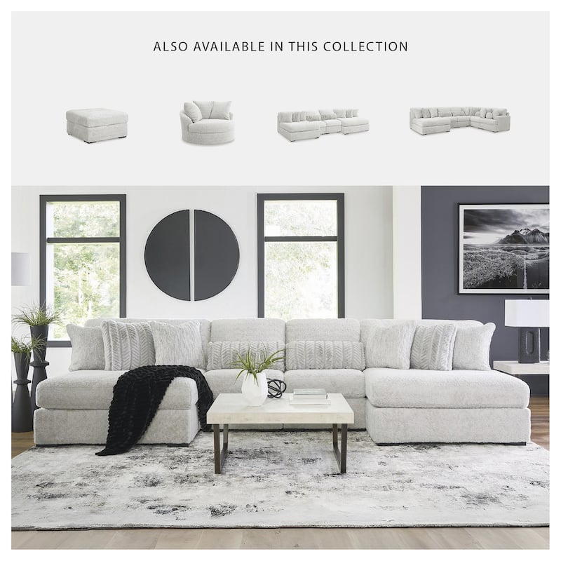Signature Design by Ashley Snodoodle Gray 3-Piece Sectional - 113" W x 41" D x 40" H