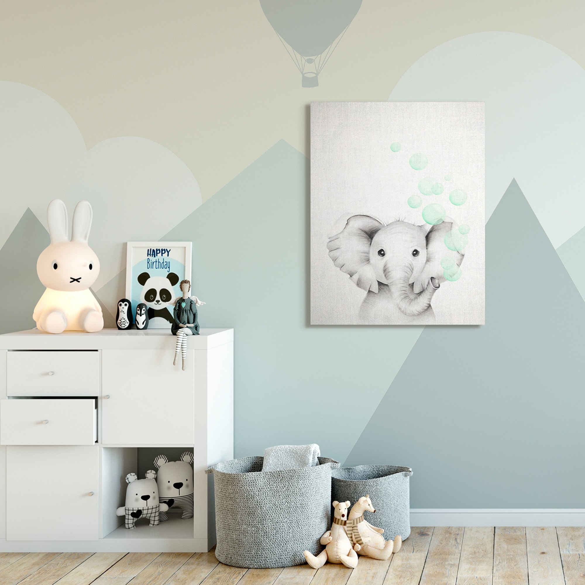 Shop The Kids Room By Stupell Cute Cartoon Baby Elephant Zoo