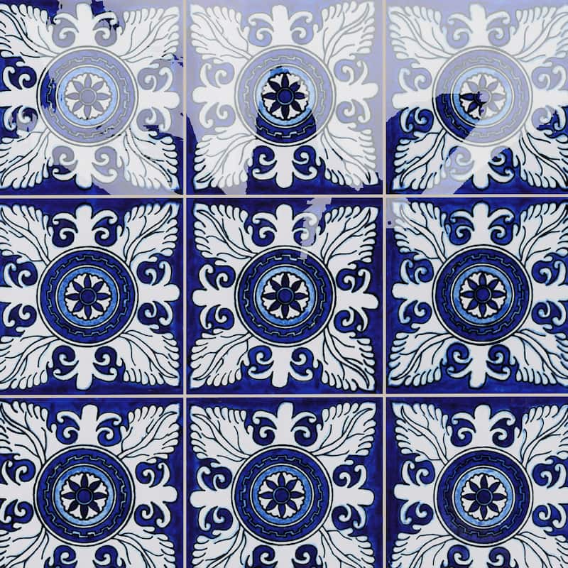 Merola Tile Provincial Deco Castelo 6" x 6" Porcelain Wall Tile - (1 Tile)
