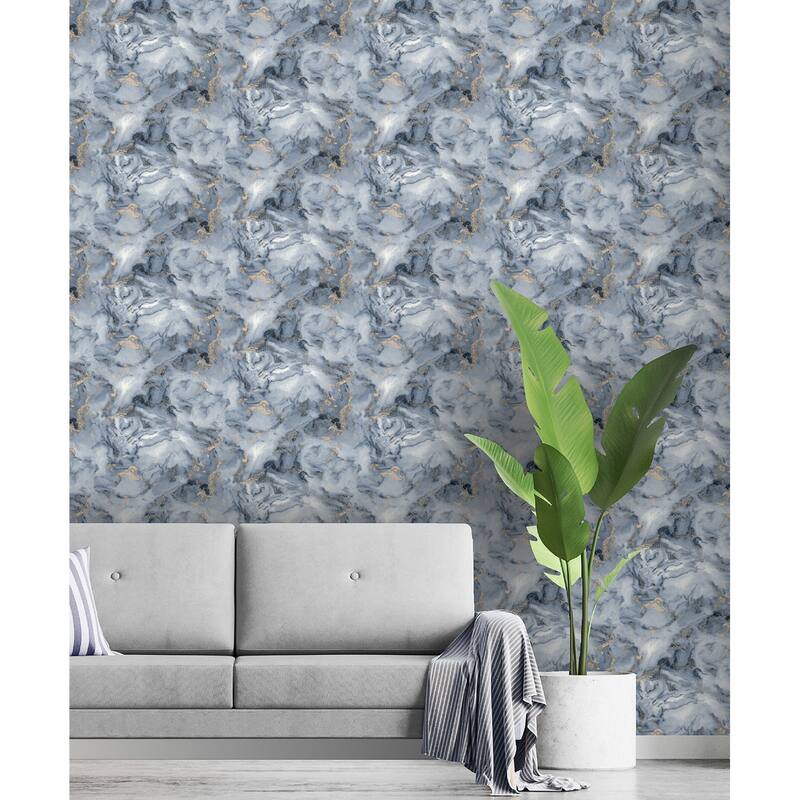 Arthouse Merrick Navy Marble Wallpaper