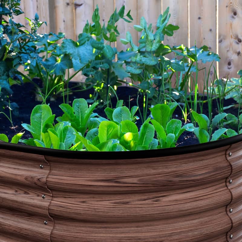 VEIKOUS 9-in-1 Modular Galvanized Metal Raised Garden Bed Kit for Outdoor Planters