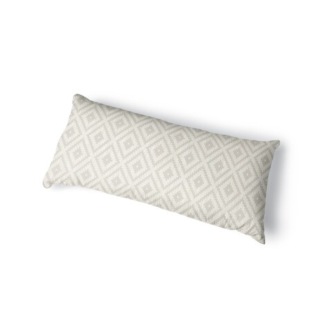DIAMOND IVORY Body Pillow By Kavka Designs - Ivory, Grey