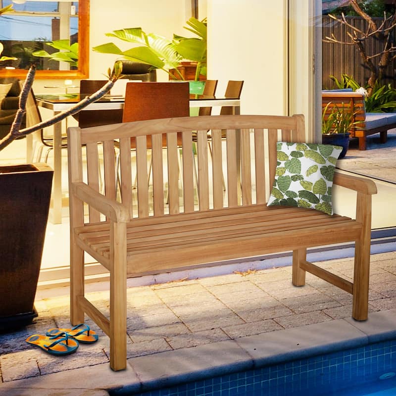 Seven Seas Teak Acapulco Teak Wood Outdoor Patio Bench, 4 Foot