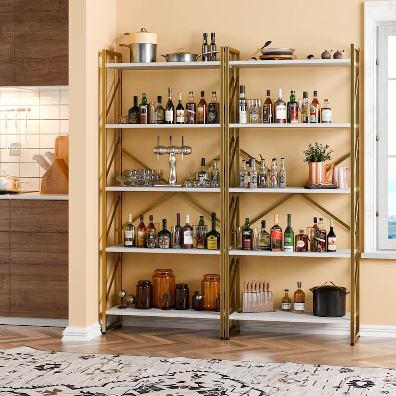 Futzca 5 Tier Storage Bookshelf