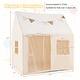 preview thumbnail 5 of 7, Beige Flannel Kids Playhouse with Glow Stars, Lights, Mesh Windows and Mat - 47" x 41" x 51" (L x W x H)