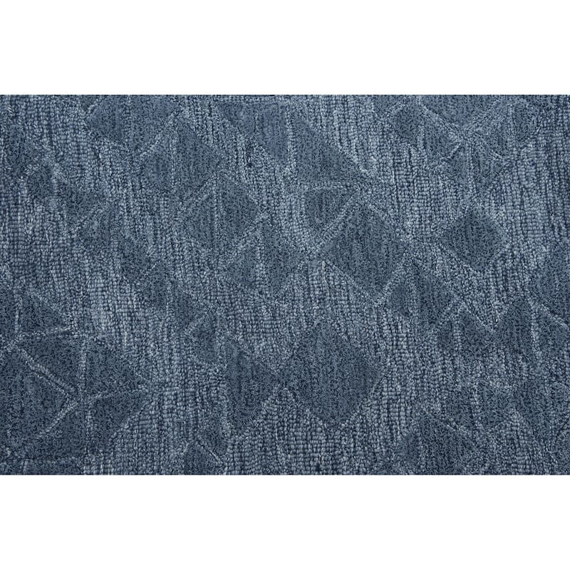 Alora Decor Emerson Blue Diamond Hand-tufted Wool Rug
