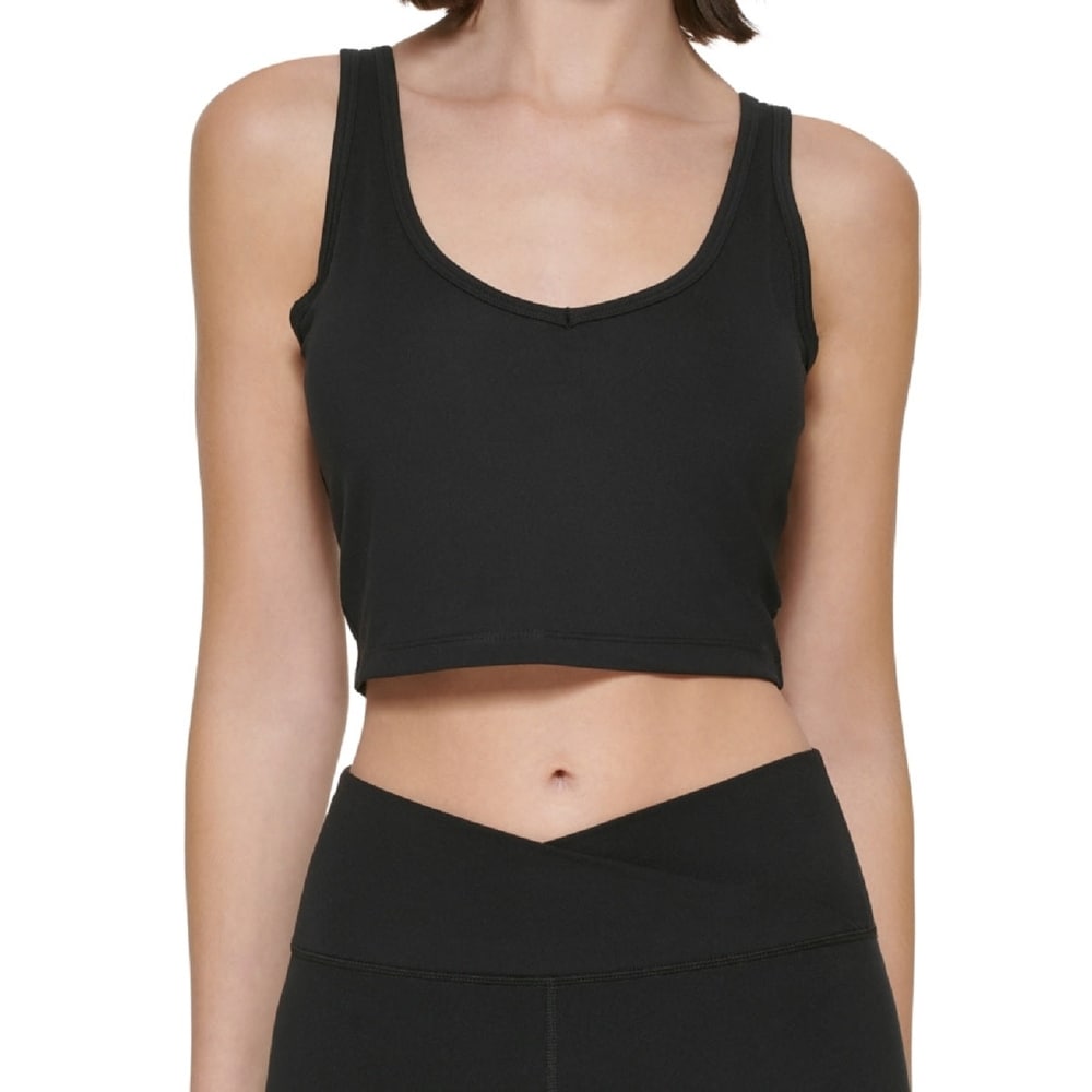 Calvin Klein Women's Strappy Crop Top Black Size X-Large Bed