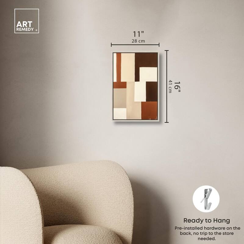 Tonal Grid I Canvas by Art Remedy